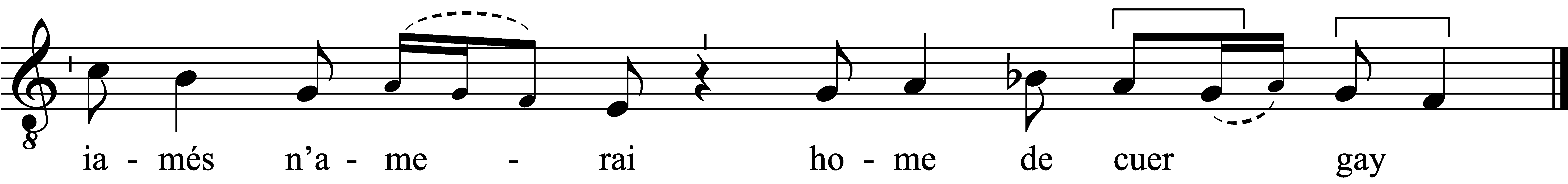 Refrain musical notation